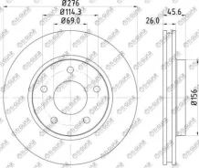 ���� ��������� /�������� /TI-GUAR ��� Mitsubishi Outlander 4WD CW#W 2.4 2006-, Lancer X 4B10 2011; 276/26��; TG-MN116329 RN1366 SD4315 4615A115 Tiguar...