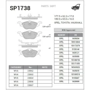������� �������� OPEL Astra G SP1738 Sangsin Brake SP1738 SP1738 ����