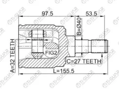 ���� ���������� /������ /TI-GUAR ��� Honda Odyssey 1994-1999, CR-V RD#, Accord CD CE CF# CL1, Avancier TA# /32*40*27; TG-IN4406; 0311Crvmtrh 410012 44...