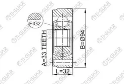 ���� ���������� /TI-GUAR ��� Skoda Octavia 2004-2012, Volkswagen GOLF 2003-2008 /33*94; TG-IN9802; 2311-GV 1K0498201B JC33024 Tiguar TGIN9802 TGIN9802...