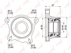 ������� ������ | ��� ��� | LYNXauto WB-1029, ��� Toyota Land Cruiser Prado (J12, J15) / Lexus GX460 02- WB1029 ����