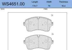 ������� ��������� �������� �������� ��� LAND Rover Discovery, LAND Rover Range Rover, Jaguar E-PACE 2.0 Jeenice WS4651.00 WS465100 ����