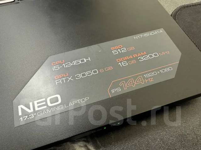 Ardor Neo. 17.3", 4,4����, ��� 16 ��, ���� 512���, WiFi: 1, Bluetooth: 1, ����������� �� 6��. ����