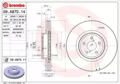 ���� ��������� UV Coated | ����� | Brembo 09. A870.11 09A87011 ����