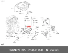 ������ �������� �� �������� ���������� ��������� ��� KIA Sportage, KIA Sorento, Hyundai Tucson 15- hyundai-kia 39200-2f000 392002F000 ����