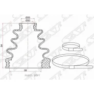������� ����� (�����/ �������) Toyota Vitz 99-05 / bB 00-05 SAT C-1263T, �������� C1263T ����