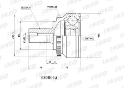 ���� ������� 36, 33 ABS 48 �������� ��� Volvo V70, Volvo S70, Volvo S80 I INKO 330004A 330004A ����