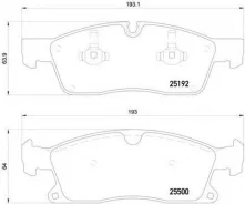 ������� ��������� �������� �������� ��� Mercedes-BENZ GLE, Mercedes-BENZ M-Class, JEEP Grand Cherokee Brembo P 50 109 P50109 ����