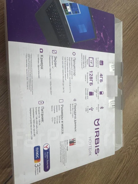IRBIS NB283. 14", 2,4����, ��� 4 ��, ���� 128���, WiFi: 1, Bluetooth: 1 ����