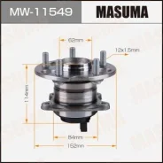 ��������� ���� Masuma rear Toyota Harrier 30 (with ABS) 03-08 LH MW-11549, ����� ������ MW11549 ����