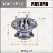 ��������� ���� Masuma rear Toyota RAV4 / ACA21L MW-11512, ������ MW11512 ����