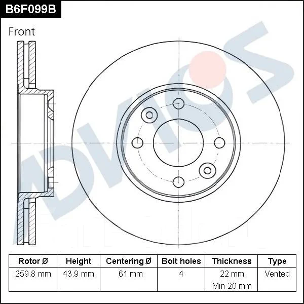 ���� ��������� ���. Advics B6F099B B6F099B ����