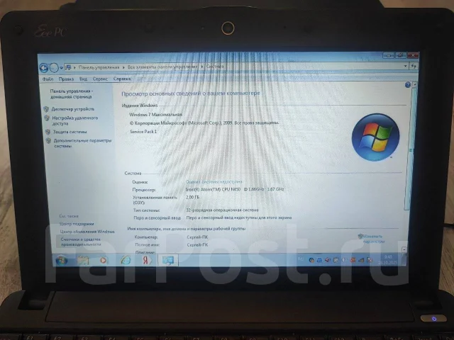 Asus. 10.2", 1,7����, ��� 2048 ��, ���� 160���, WiFi: 1 ����