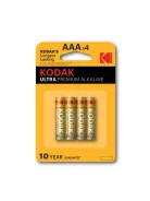 ��������� Kodak LR03-4BL ULTRA PREMIUM Alkaline ������� 4 (AAA) ����