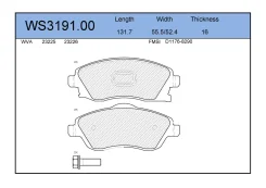 ������� ��������� �������� �������� ��� OPEL Combo, OPEL Corsa C, OPEL Tigra TwinTop Jeenice WS3191.00 WS319100 ����