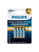 ��������� Philips LR03-4BL PREMIUM Alkaline ������� 4 (AAA) ����
