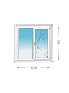 ����/��������� ���� VEKA 1400*(650+650)�� ������� (������������ �����������) ����