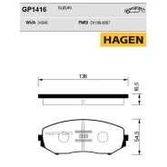 ������� ��������� �������� �����:Hagen Sangsin Brake GP1416 GP1416 ����