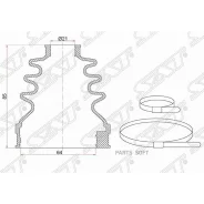 ������� ����� (�����/ �������) Ford Fiesta 02-08 / Focus 04-15 SAT C-1580T, �������� C1580T ����