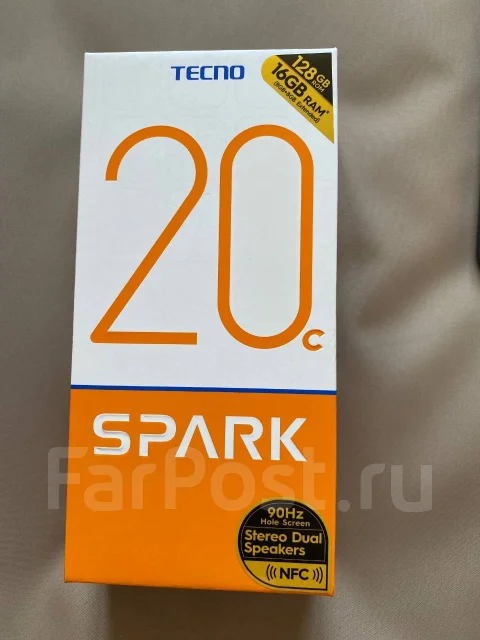 Tecno Spark 20C. �/�, 128 ��, �����, 3G, 4G LTE, NFC ����