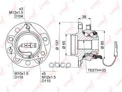 ������� �����. � ����� [� ABS, 5 ��������� ������] OPEL Astra H 1.2-2.0T 04- / Zafira B 1.6-2.2 05- LYNXauto ���. WH-1086 WH1086 ����