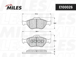 ������� ��������� �������� (��� �������) (����� Semi-Metallic) (FORD Fiesta IV-V, Fusion, Mazda 2 (DY (TRW GDB1419) E100026 Miles ���. E100026 E100026...