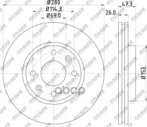 ���� ��������� /�������� /TI-GUAR ��� Hyundai Elantra 2001-2006, Sonata 2001-2004, KIA Magentis 2000-2005; 280/26��; TG-51712-3D100; 517123C000 517120...