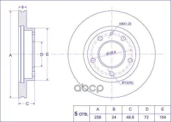 ���� ��������� /�������� /TI-GUAR ��� Mazda Premacy 1999-2005 Capella 1994-; 258/ 24��; TG-GA4Y-33-25X PD3518064S 10726 0986478227 09558411 ����� MZ P...