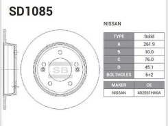 ���� ��������� Hyundai Elantra/i30/Veloster, KIA Ceed/Soul/ProCeed 1.4-1.6 11 SD1085 SD1085 ����