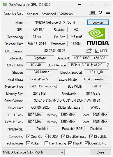 GeForce GTX 750 Ti ����