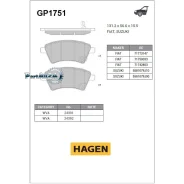 ������� ��������� Suzuki SX4 06- (���������� ������) �������� Sangsin Brake GP1751 GP1751 ����