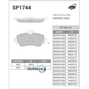 ������� ��������� (�������) Mercedes-Benz A-Class 97-04 Sangsin Brake SP1744, �������� SP1744 ����