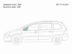 ������ �������� (�������/ �����/ ���� �������) Peugeot 307 01-08 XYG 307 FV/LH/X, ����� �������� 307FV ����