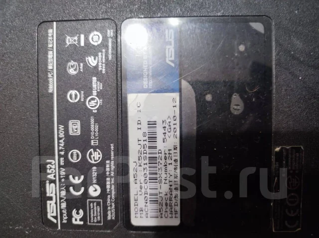 Asus A52JT. WiFi: 1, Bluetooth: 1 ����