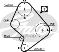 ������ ��� Toyota Hiace, LAND Cruiser 2-5L 89-/ VW TARO 2.4D 89-97 Gates ���. 5214XS 129x31 5214XS ����