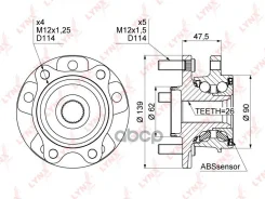 ������� ������ | ����� ����/��� | Toyota Corolla (_E15_, _E18_) 06- / RAV4 (_A3_, _A4_) 05- LYNXauto ���. WH1012 WH1012 ����