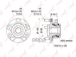 ������� ������ | ����� ����/��� | Nissan X-Trail (_T31) 07-15 / Qashqai (J10E) 07-13 / Juke (_F15) 10- LYNXauto ���. WH1196 WH1196 ����