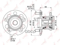 ������� ������ | ��� ����/��� | Toyota RAV4 (ACA2_) 00-05 / Noah / Voxy (_R65, _R75) 01-10 LYNXauto ���. WH1076 WH1076 ����