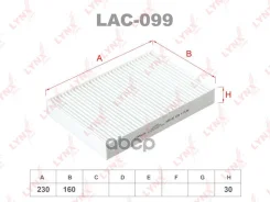 ������ ������ Renault CLIO II, Kangoo, Kubistar, Logan 04~ LYNXauto ���. LAC099 LAC099 ����