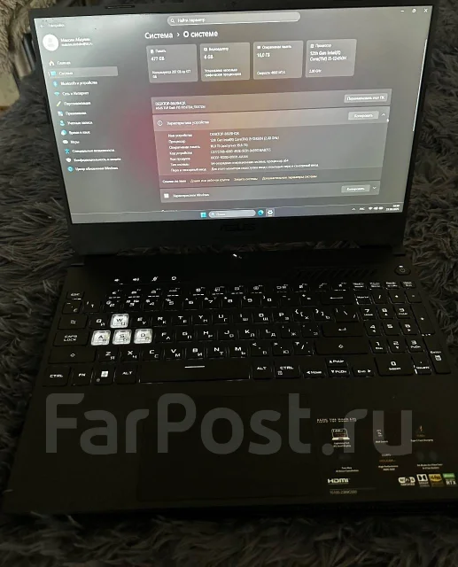 Asus TUF Gaming. ��� 16 ��, ���� 500���, WiFi: 1, Bluetooth: 1 ����