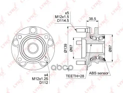 ������� ������ | ����� ����/��� | Mitsubishi Grandis (NA_W) 03-10 / Lancer Evolution X (CZ4A) 07-14 [+ABS] LYNXauto ���. WH1025 WH1025 ����