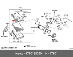 ������ ��������� Toyota 17801-38050 1780138050 ����