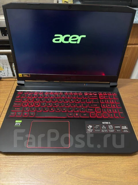 Acer Nitro 5. 15.6", 4,7����, ��� 16 ��, ���� 512���, WiFi: 1, Bluetooth: 1, ����������� �� 10��. ����