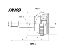 ���� ������� 27, 30 ABS 44 �������� ��� FORD Mondeo INKO 307018A 307018A ����