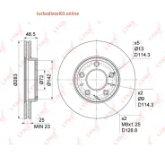 ���� ��������� ������������� (283x25), ����� Lynxauto BN1072 BN1072 ����