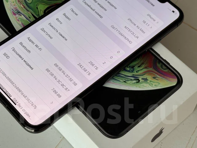 Apple iPhone Xs Max. �/�, 256 ��, ������, 3G, 4G LTE, ����������, NFC ����