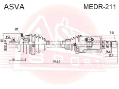 ������ �������� ������ 24X556X35 Mercedes BENZ E-Class 211 4 Matic 2002-2009 ASVA MEDR-211 MEDR211 ����