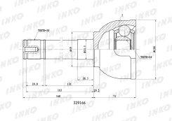 ���� ������� 30/24 ����� ����/��� Toyota�LAND�Cruiser�Lexus�LX470�FZJ105�4. �2�4WD�1998. �01- Inko 329166 329166 ����