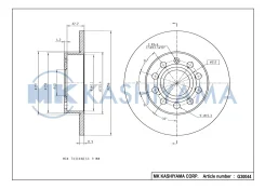 ���� ���������, ������ 256x11,9 5 ��� SK Octavia 12- Kashiyama G30044 G30044 ����