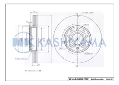 ���� ���������, �������� 09.5745.21 288x25 5 ��� AU 100 C4/A4 90-94, A4 94-, A6 94-97 SK Superb 02-08 Kashiyama G30151 G30151 ����